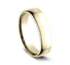Benchmark Engagement - 18K Yellow Gold Euro Dome Comfort Fit 5.5 Wedding Band Ring | Manfredi Jewels