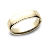 Benchmark Engagement - 18K Yellow Gold Euro Dome Comfort Fit 5.5 Wedding Band Ring | Manfredi Jewels