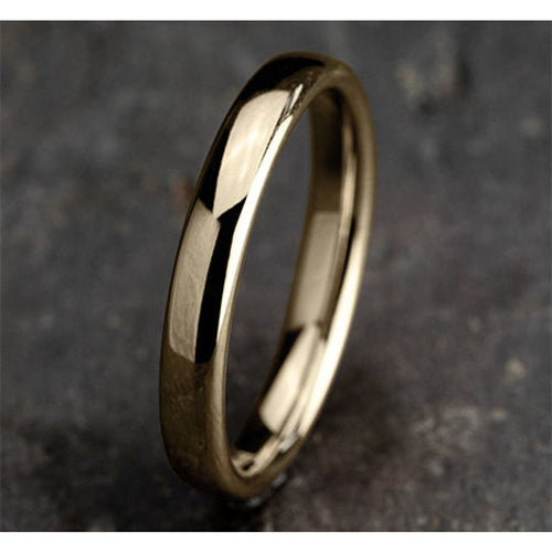 Benchmark Wedding Rings - 18K Yellow Gold Regular Dome Comfort Fit 3.0 Band Ring | Manfredi Jewels