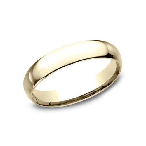 Benchmark Wedding Rings - 18K Yellow Gold Regular Dome Comfort Fit 4.0 Band Ring | Manfredi Jewels