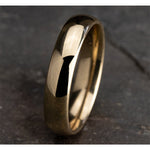 Benchmark Wedding Rings - 18K Yellow Gold Regular Dome Comfort Fit 5.0 Band Ring | Manfredi Jewels