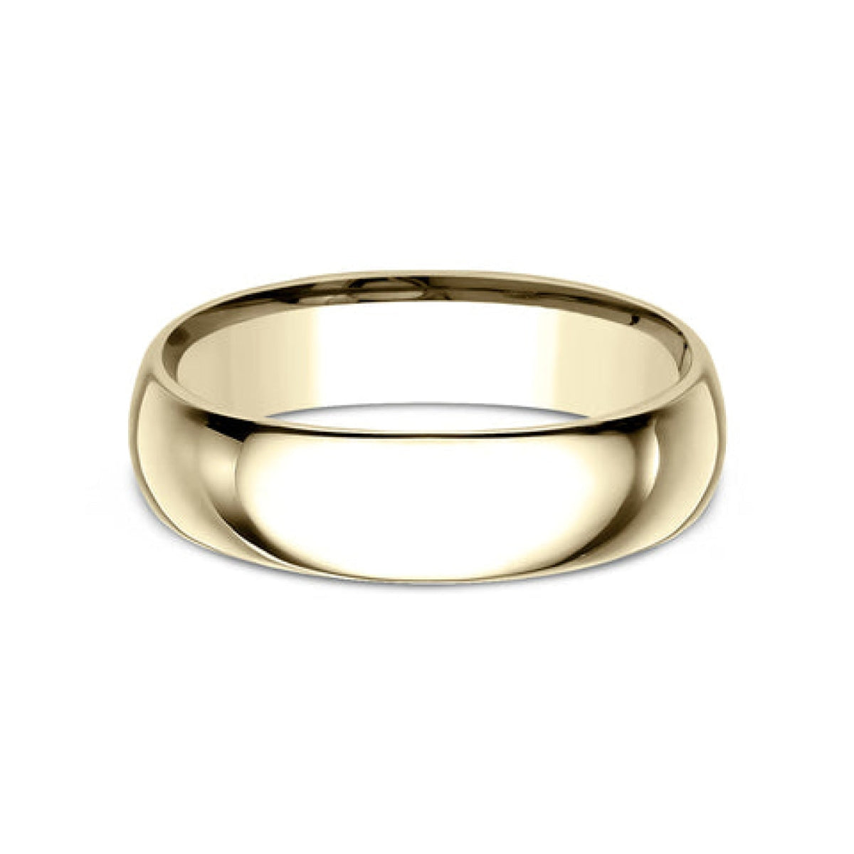 Benchmark Wedding Rings - 18K Yellow Gold Regular Dome Comfort Fit 6.0 Wedding Band Ring | Manfredi Jewels