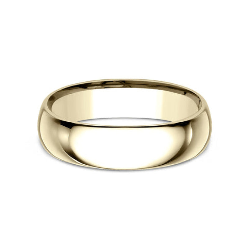 Benchmark Wedding Rings - 18K Yellow Gold Regular Dome Comfort Fit 6.0 Band Ring | Manfredi Jewels