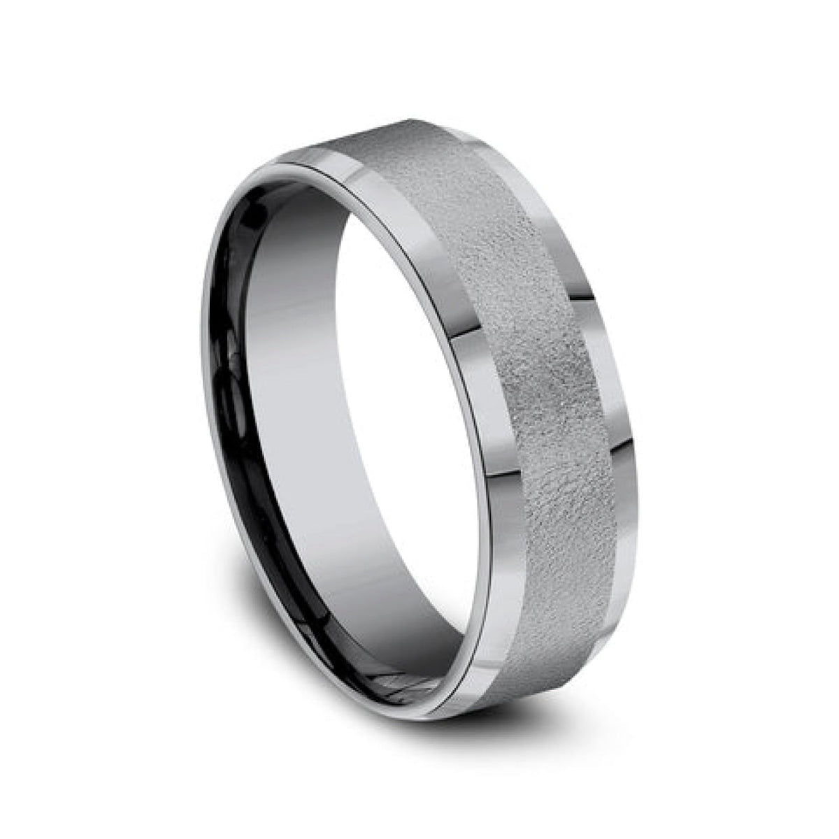 Benchmark Wedding Rings - Alpha Tantalum Comfort Fit 7.0 Wedding Band Ring | Manfredi Jewels