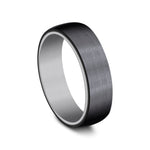 Benchmark Wedding Rings - Baron Tantalum & Titanium Comfort Fit 6.5 Band Ring | Manfredi Jewels