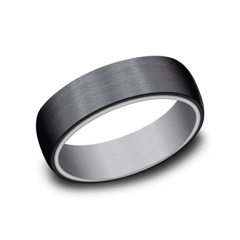 Baron Tantalum & Titanium Comfort Fit 6.5 Wedding Band Ring
