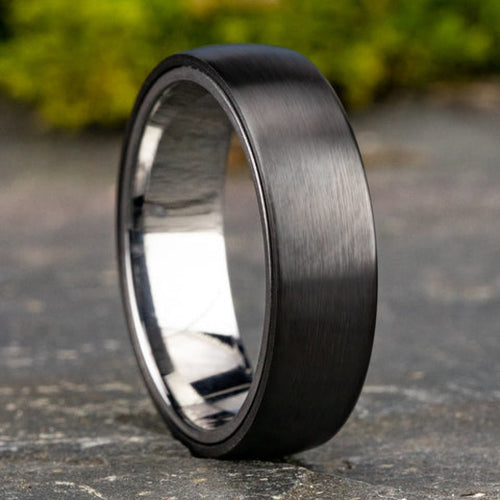 Benchmark Wedding Rings - Baron Tantalum & Titanium Comfort Fit 6.5 Band Ring | Manfredi Jewels