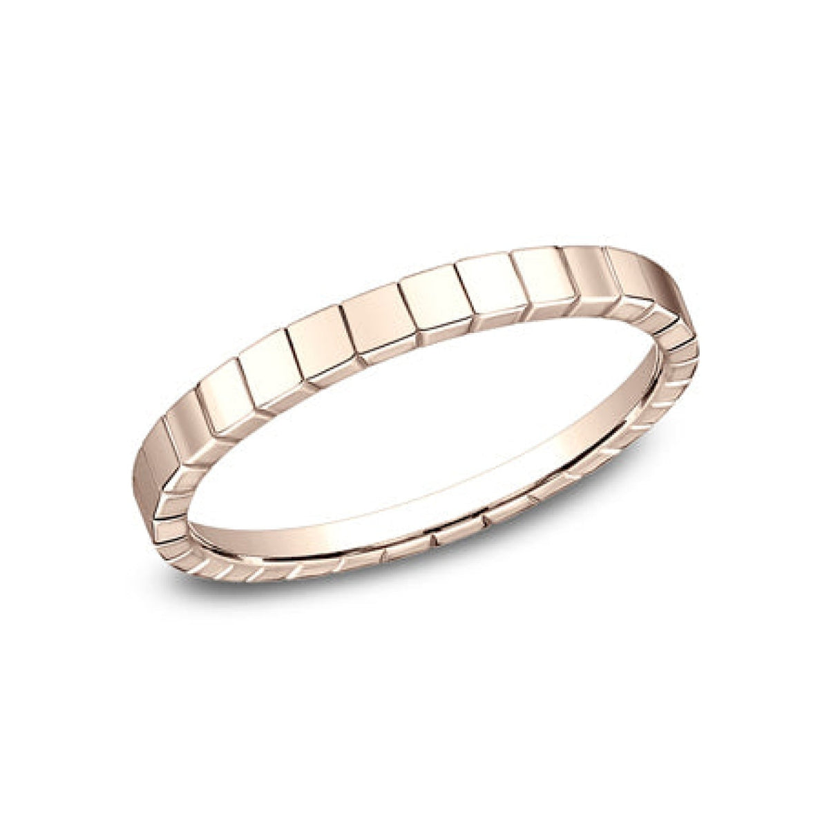 Benchmark Eternity Bands - Creator 14K Rose Gold Stackable 2.0 Wedding Band Ring | Manfredi Jewels