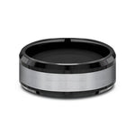 Benchmark Wedding Rings - Duke Tantalum & Titanium Comfort Fit 8.0 Band Ring | Manfredi Jewels