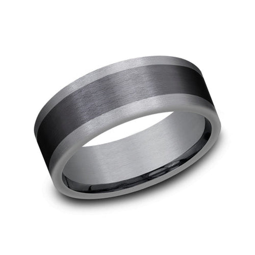 Benchmark Wedding Rings - Duke Tantalum & Titanium Comfort Fit 8.0 Band Ring | Manfredi Jewels