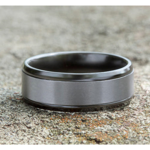 Benchmark Wedding Rings - Duke Tantalum & Titanium Comfort Fit 8.0 Band Ring | Manfredi Jewels