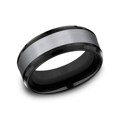 Benchmark Wedding Rings - Duke Tantalum & Titanium Comfort Fit 8.0 Band Ring | Manfredi Jewels