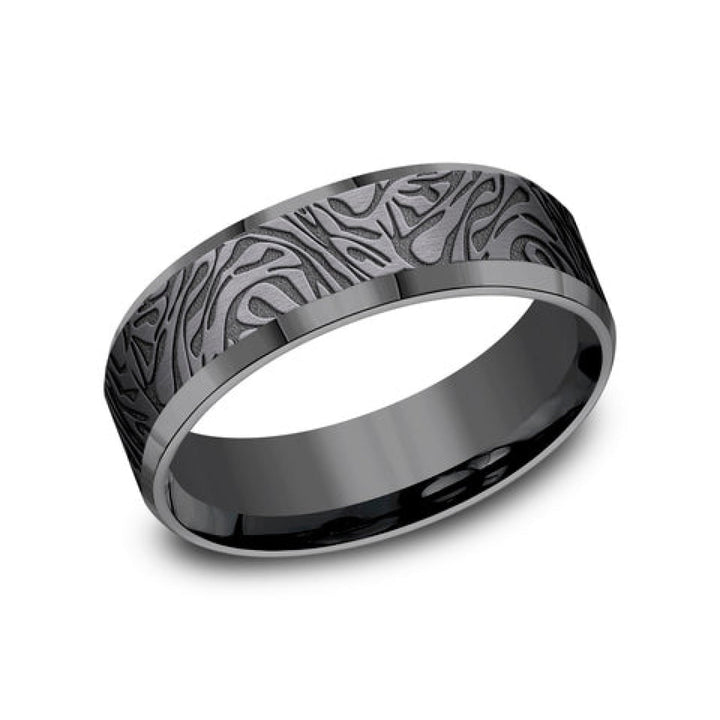 Benchmark Wedding Rings - Katana Tantalum Comfort Fit 7.0 Wedding Band Ring | Manfredi Jewels