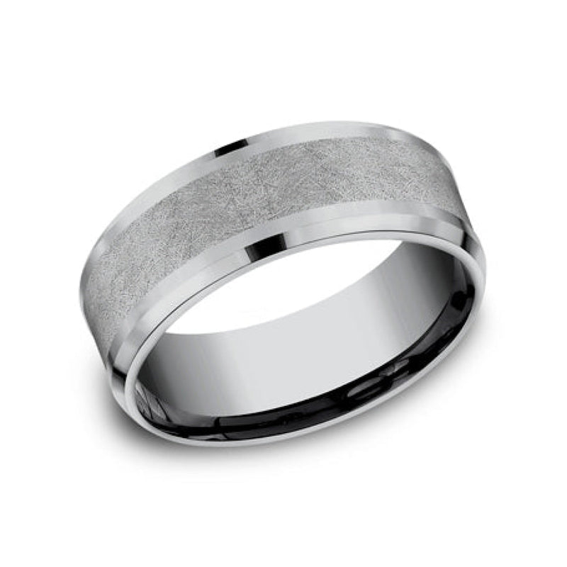 Benchmark Wedding Rings - Knight Tantalum Comfort Fit 8.0 Band Ring | Manfredi Jewels