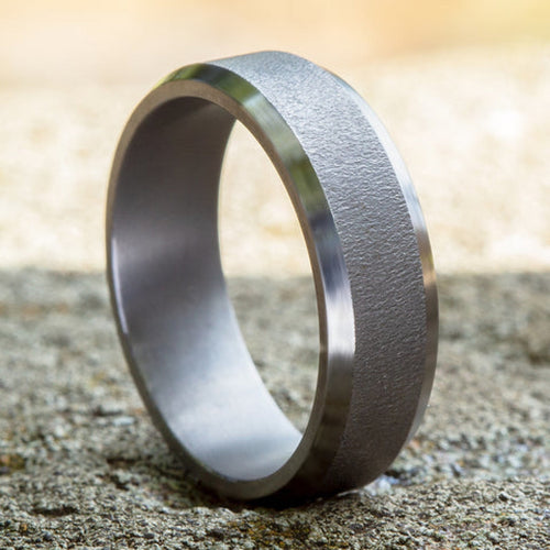 Benchmark Wedding Rings - Major Tantalum Comfort Fit 7.0 Band Ring | Manfredi Jewels