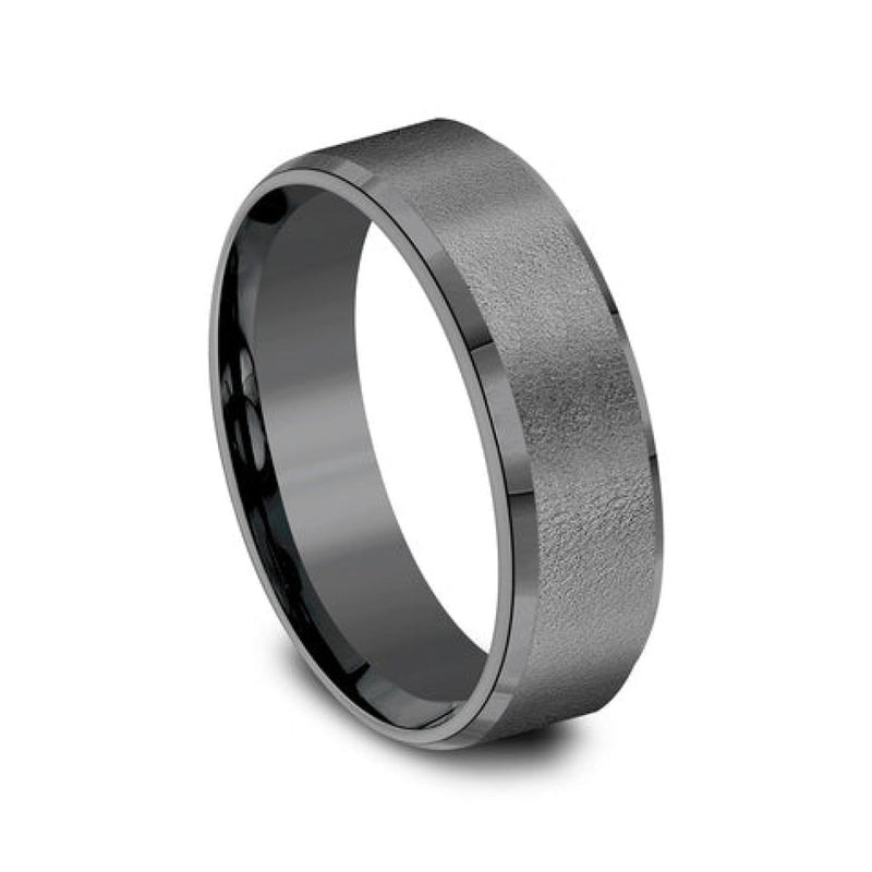 Benchmark Wedding Rings - Major Tantalum Comfort Fit 7.0 Band Ring | Manfredi Jewels