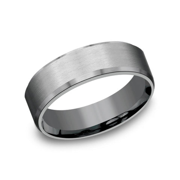Benchmark Wedding Rings - Nobleman Tantalum Comfort Fit 7.0 Wedding Band Ring | Manfredi Jewels