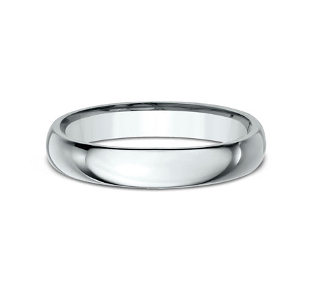 Benchmark Engagement - Platinum Regular Dome Comfort Fit 4.0 Wedding Band Ring | Manfredi Jewels