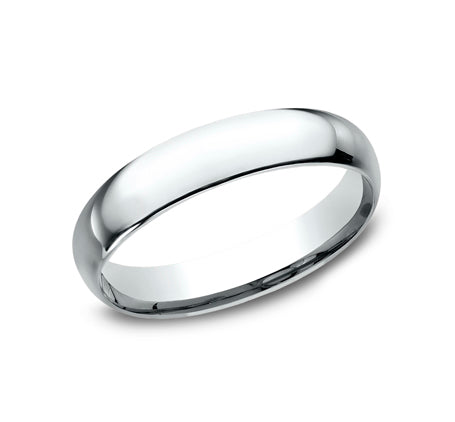 Benchmark Engagement - Platinum Regular Dome Comfort Fit 4.0 Wedding Band Ring | Manfredi Jewels