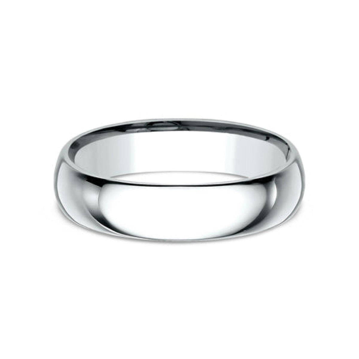 Benchmark Wedding Rings - Platinum Regular Dome Comfort Fit 5.0 Wedding Band Ring | Manfredi Jewels