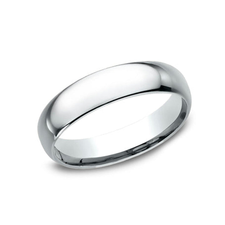 Benchmark Wedding Rings - Platinum Regular Dome Comfort Fit 5.0 Wedding Band Ring | Manfredi Jewels