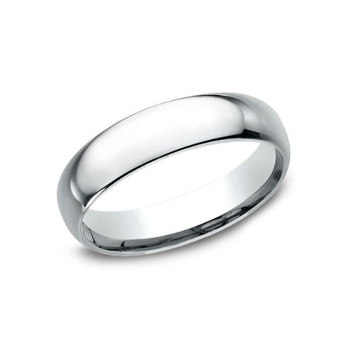 Platinum Regular Dome Comfort Fit 5.0 Wedding Band Ring