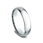 Benchmark Wedding Rings - Platinum Regular Dome Comfort Fit 5.0 Band Ring | Manfredi Jewels