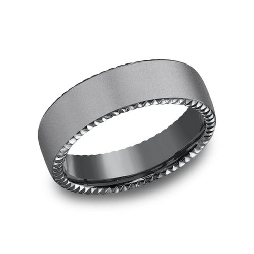 Benchmark Wedding Rings - Sovereign Tantalum Comfort Fit 6.5 Band Ring | Manfredi Jewels