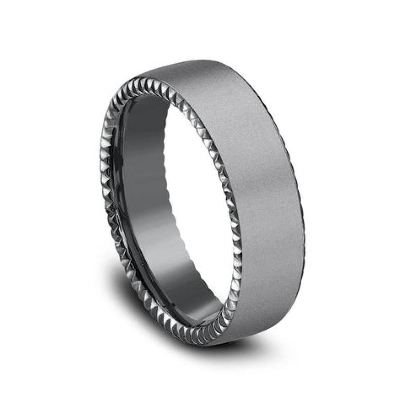 Benchmark Wedding Rings - Sovereign Tantalum Comfort Fit 6.5 Band Ring | Manfredi Jewels
