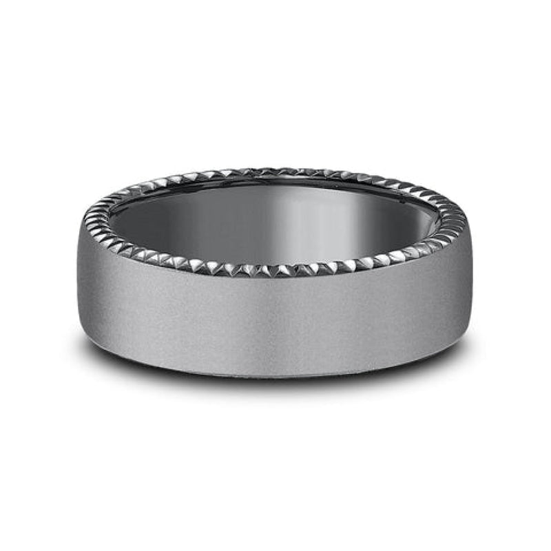 Benchmark Wedding Rings - Sovereign Tantalum Comfort Fit 6.5 Band Ring | Manfredi Jewels