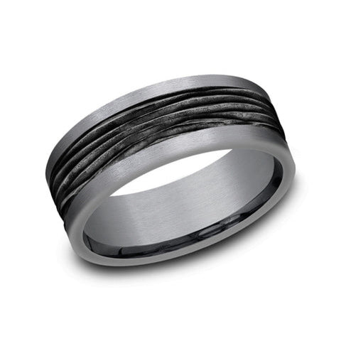 Teak Tantalum & Titanium Comfort Fit 8.0 Wedding Band Ring