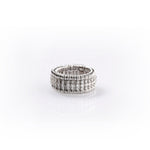 Beny Sofer Jewelry - Stretch 18K White Gold Diamonds and Rondells Ring | Manfredi Jewels