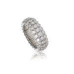 Beny Sofer Jewelry - Stretch 18K White Gold Diamonds Giotto Ring | Manfredi Jewels