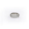 Beny Sofer Jewelry - Stretch 18K White Gold Diamonds Giotto Ring | Manfredi Jewels