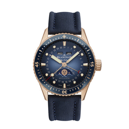 Blancpain Watches - FIFTY FATHOMS BATHYSCAPHE QUANTIÈME COMPLET PHASES DE LUNE | Manfredi Jewels