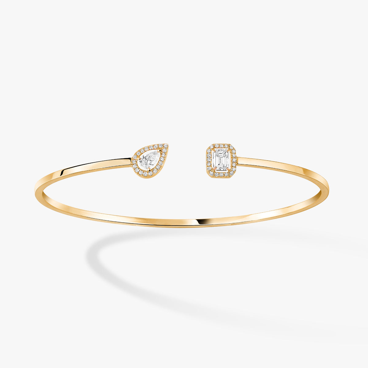 Messika Jewelry - My Twin Toi & Moi 18K Yellow Gold Diamond Thin Bangle Bracelet | Manfredi Jewels