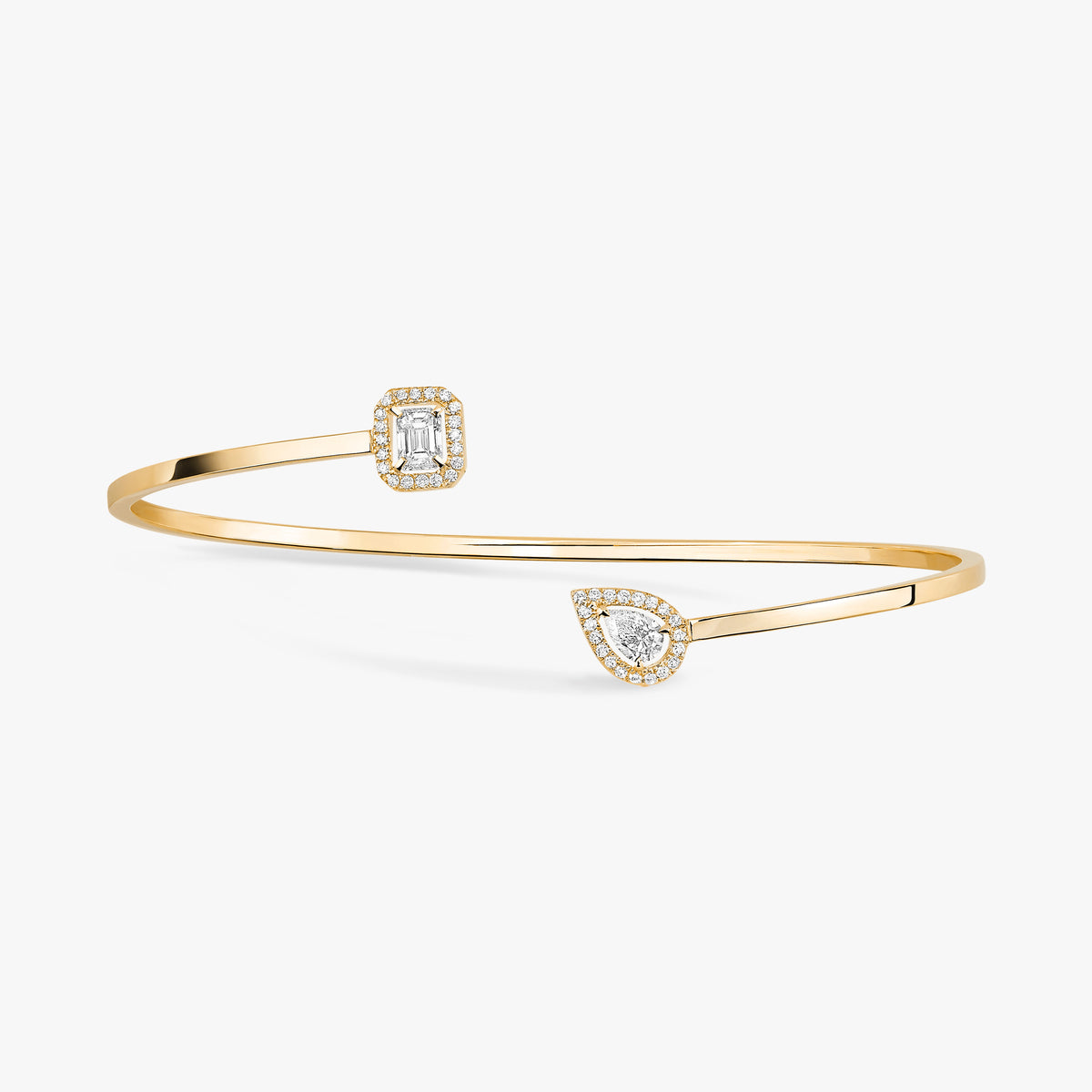 Messika Jewelry - My Twin Toi & Moi 18K Yellow Gold Diamond Thin Bangle Bracelet | Manfredi Jewels