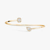 My Twin Toi & Moi 18K Yellow Gold Diamond Thin Bangle Bracelet