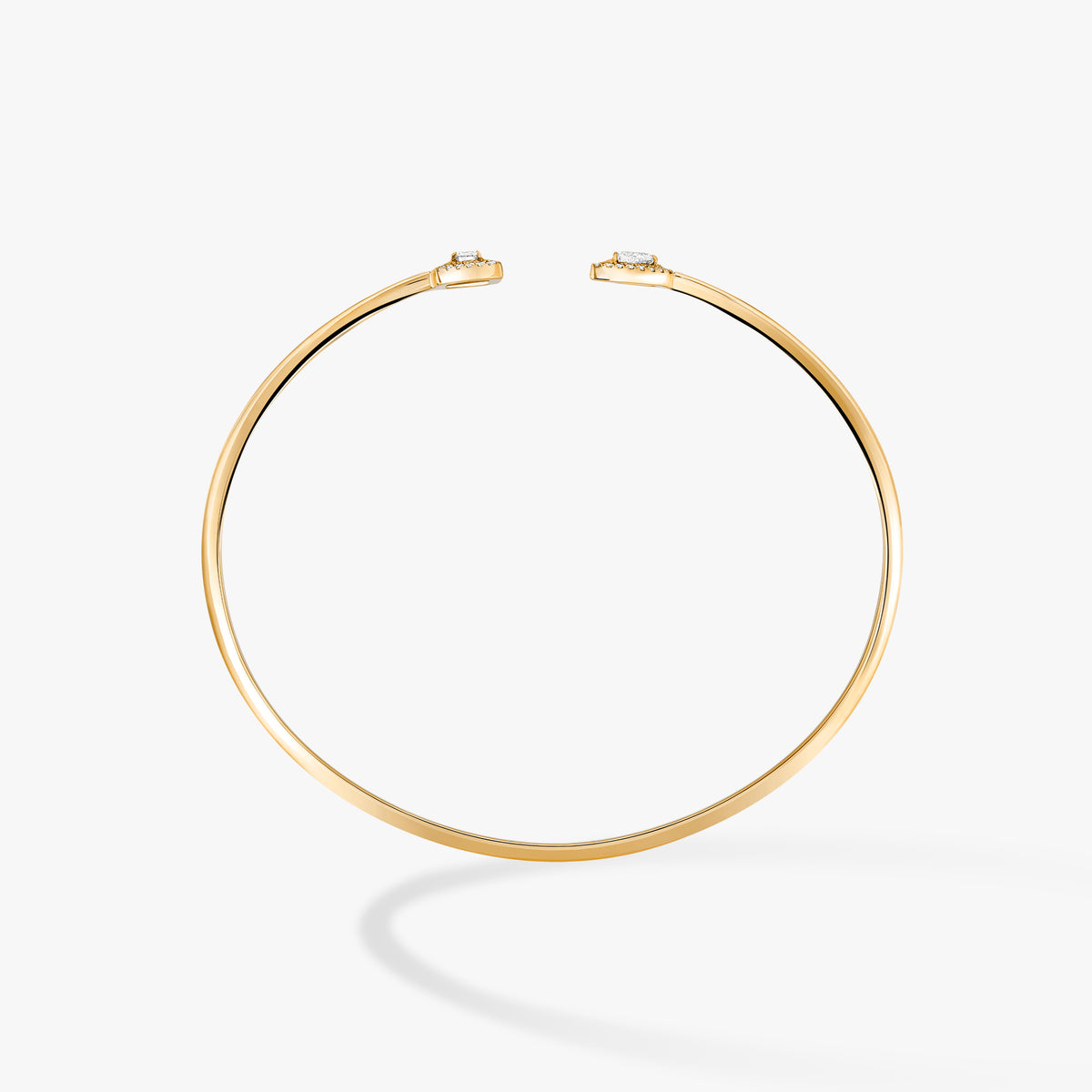 Messika Jewelry - My Twin Toi & Moi 18K Yellow Gold Diamond Thin Bangle Bracelet | Manfredi Jewels