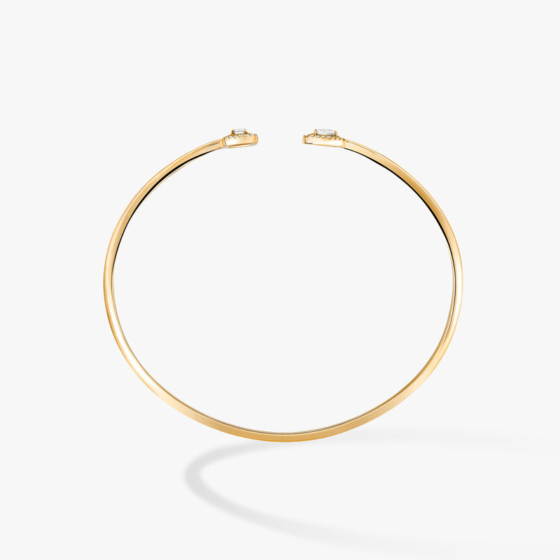 My Twin Toi & Moi 18K Yellow Gold Diamond Thin Bangle Bracelet