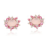 Brumani Jewelry - Baobab 18K Rose Gold Pink Tourmaline & Mixed Gemstone Stud Earrings | Manfredi Jewels
