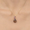 Brumani Jewelry - Baobab 18K Yellow Gold Smoky Quartz & Mixed Gemstone Pendant Necklace | Manfredi Jewels