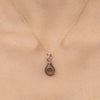 Brumani Jewelry - Baobab 18K Yellow Gold Smoky Quartz & Mixed Gemstone Pendant Necklace | Manfredi Jewels