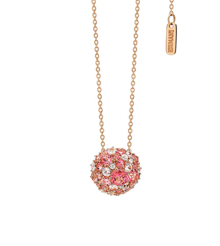 Bubbles Rosé 18K Rose Gold Pink Tourmalines & Mixed Gemstone Pendant Necklace