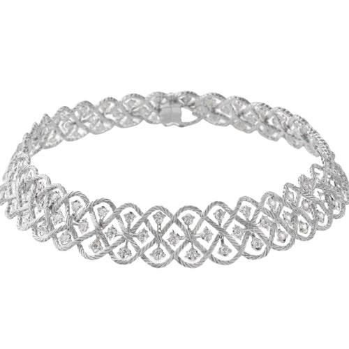 Buccellati Jewelry - Étoilée 18K White Gold Diamond Necklace | Manfredi Jewels