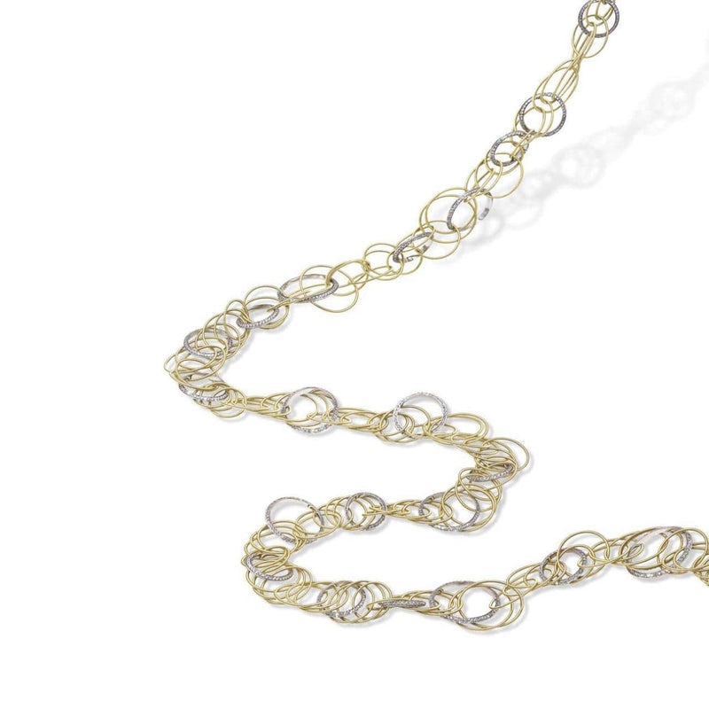 Buccellati Jewelry - Hawaii 18K Yellow & White Gold Diamond Necklace | Manfredi Jewels