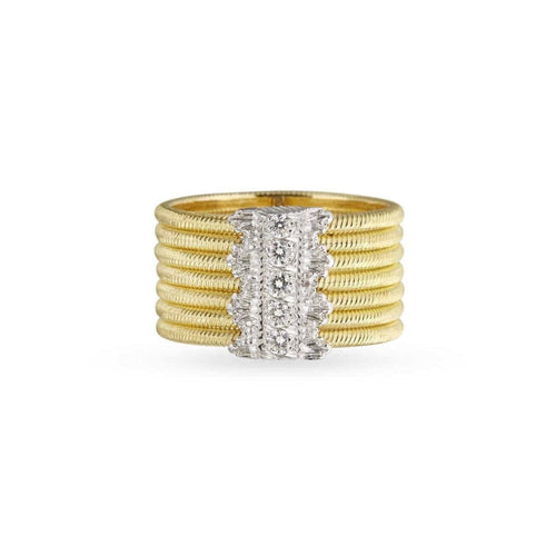 Buccellati Jewelry - Hawaii 18K Yellow & White Gold Diamond Ring | Manfredi Jewels