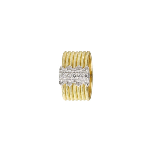 Buccellati Jewelry - Hawaii 18K Yellow & White Gold Diamond Ring | Manfredi Jewels