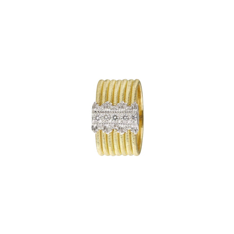 Hawaii 18K Yellow & White Gold Diamond Ring