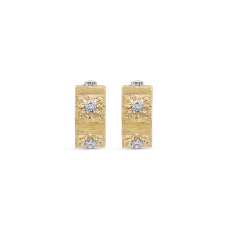 Buccellati Jewelry - Macri Classica 18K Yellow & White Gold Diamond Earrings | Manfredi Jewels